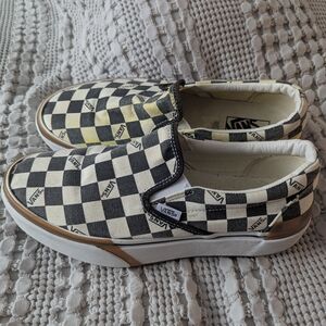Vans Era Stacked Checkerboard Slip-On Shoes - 11